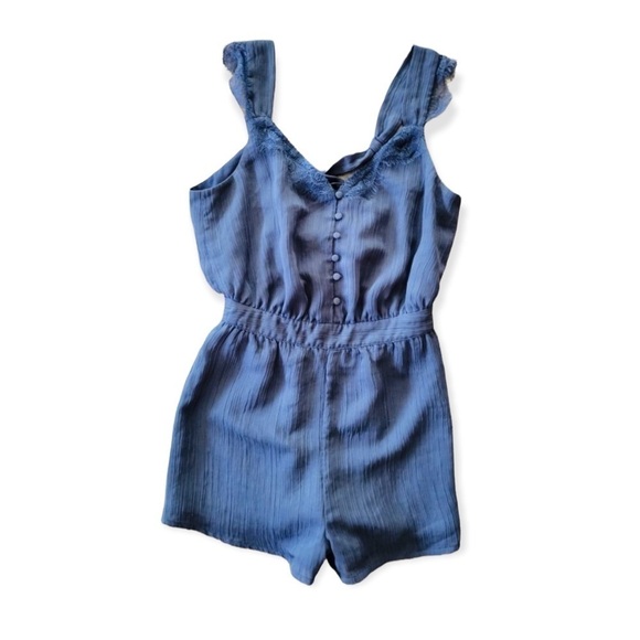 JOA los angeles shorts romper XS blue sleeveless - Picture 6 of 7
